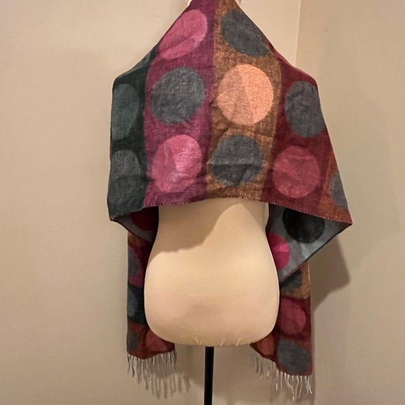 Fraas Gray Scarf with Colorful Polka Dots - Picture 5 of 6